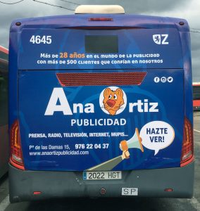 Autobús Plus Zaragoza - Ana Ortiz Publicidad