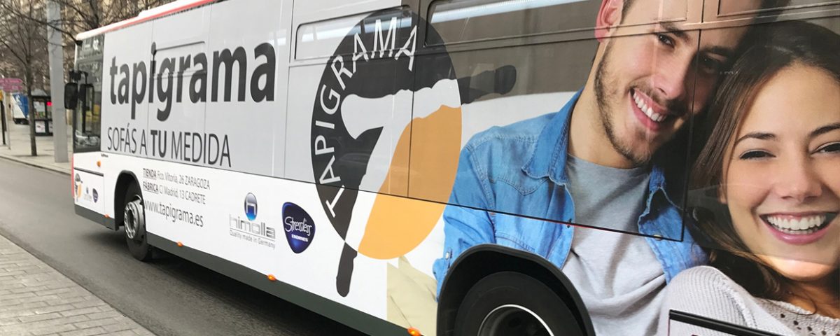 Autobús Auzsa integral - Publicidad Tapigrama - Ana Ortiz, Zaragoza