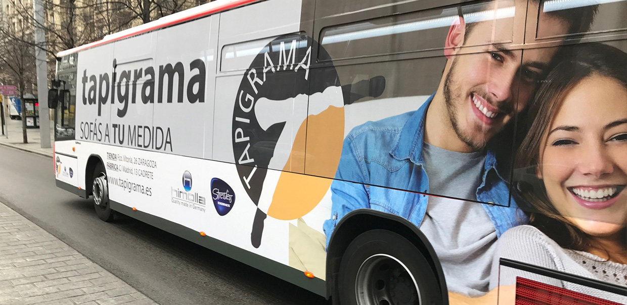 Autobús Auzsa integral - Publicidad Tapigrama - Ana Ortiz, Zaragoza