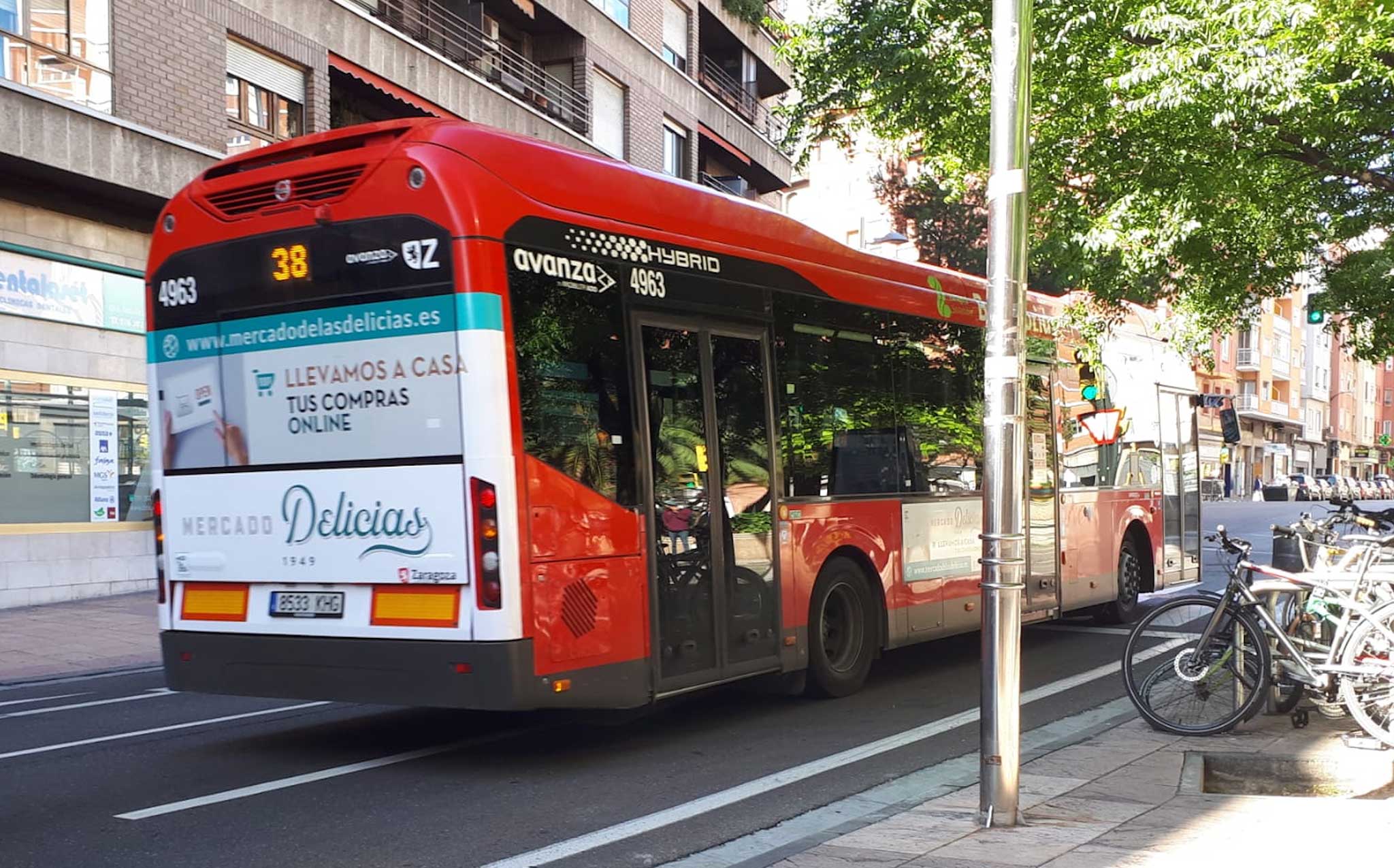 Autobus estandar con trasera integral, Zaragoza